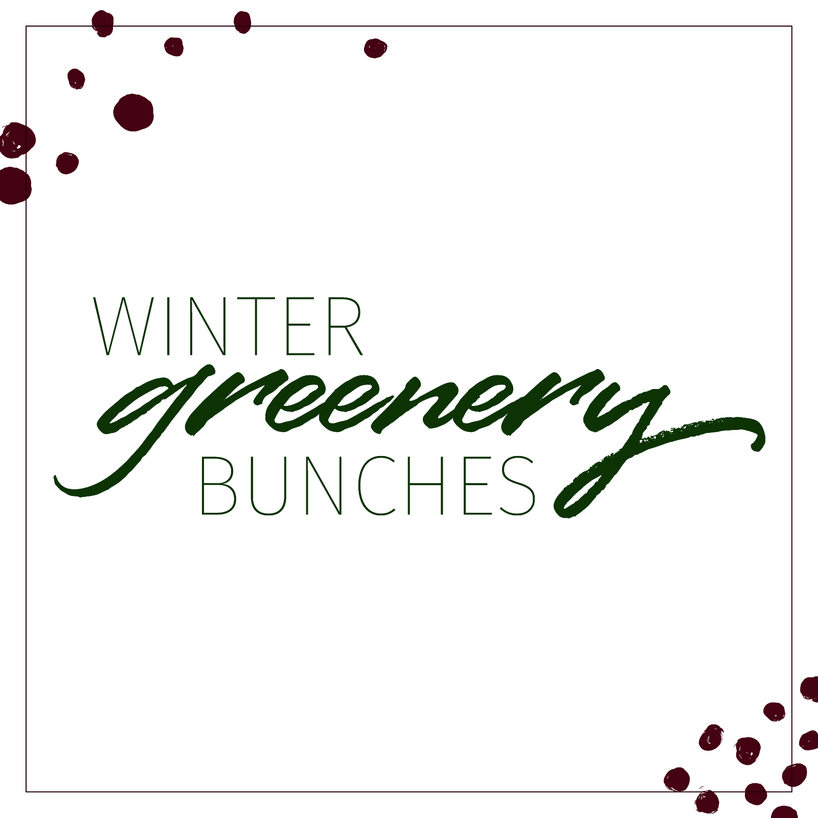 Winter Greenery Bunches, Winter Green Delivery